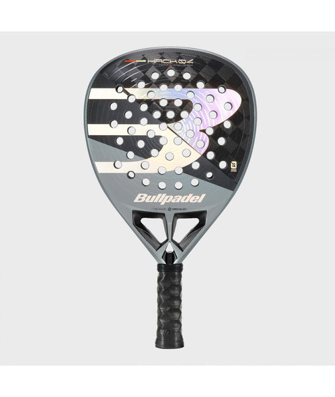 Bullpadel Proline Hack 04 26 padel racket — professional diamond. TriCarbon 18K face, MultiEVA core, head-heavy. Tournament-grade power