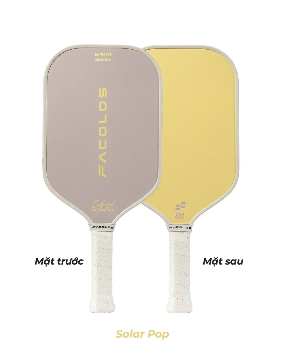 Facolos Sport 2.0 pickleball paddle Solar Pop detail
