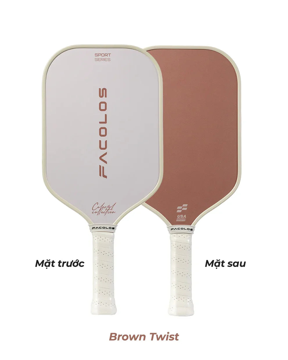 Facolos Sport 2.0 pickleball paddle Brown Twist detail
