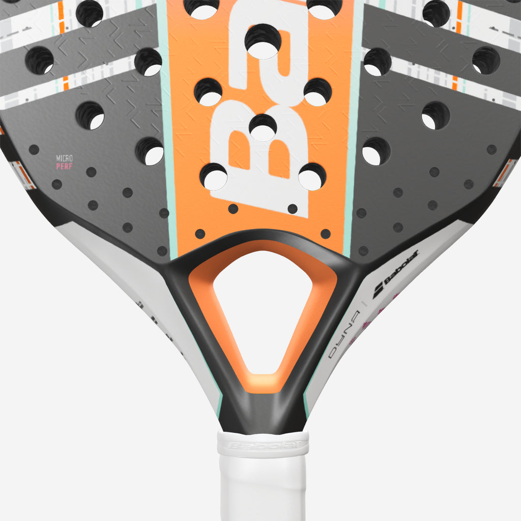 Babolat Dyna Energy padel racket — lightweight teardrop. 330g, MicroPerf face, easy power. Beginner to intermediate