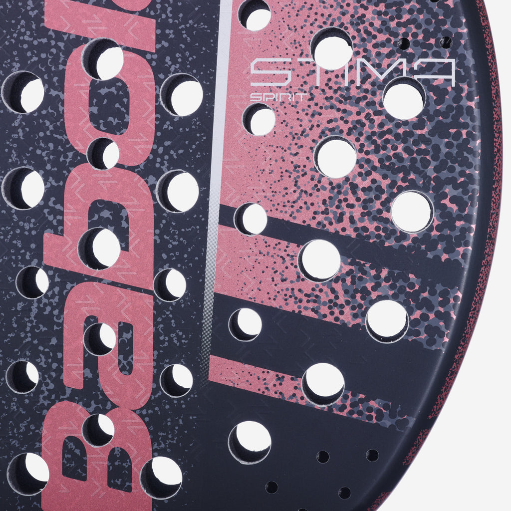 Babolat Stima Spirit padel racket — lightweight round-shape. 335g, soft fibreglass face, large sweet spot. Beginner to intermediate