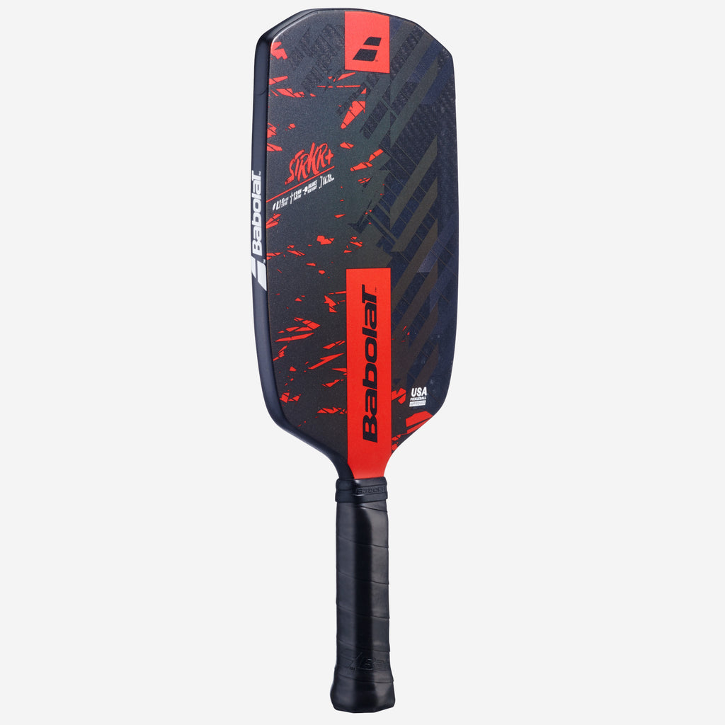 Babolat STRKR+ pickleball paddle — tournament-grade. Textured carbon face, polypropylene core. Power and spin