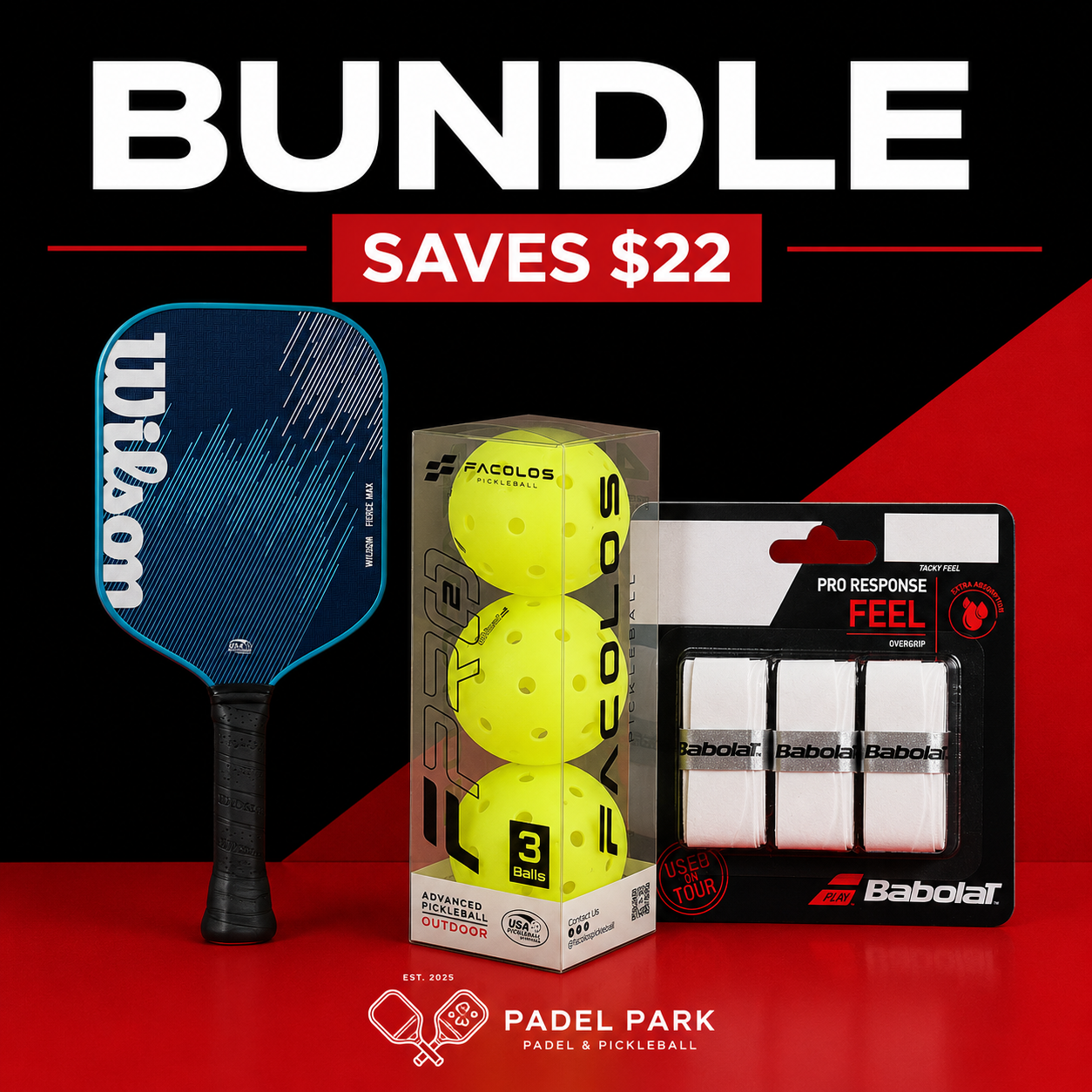 Wilson Fierce Max Pickleball Bundle