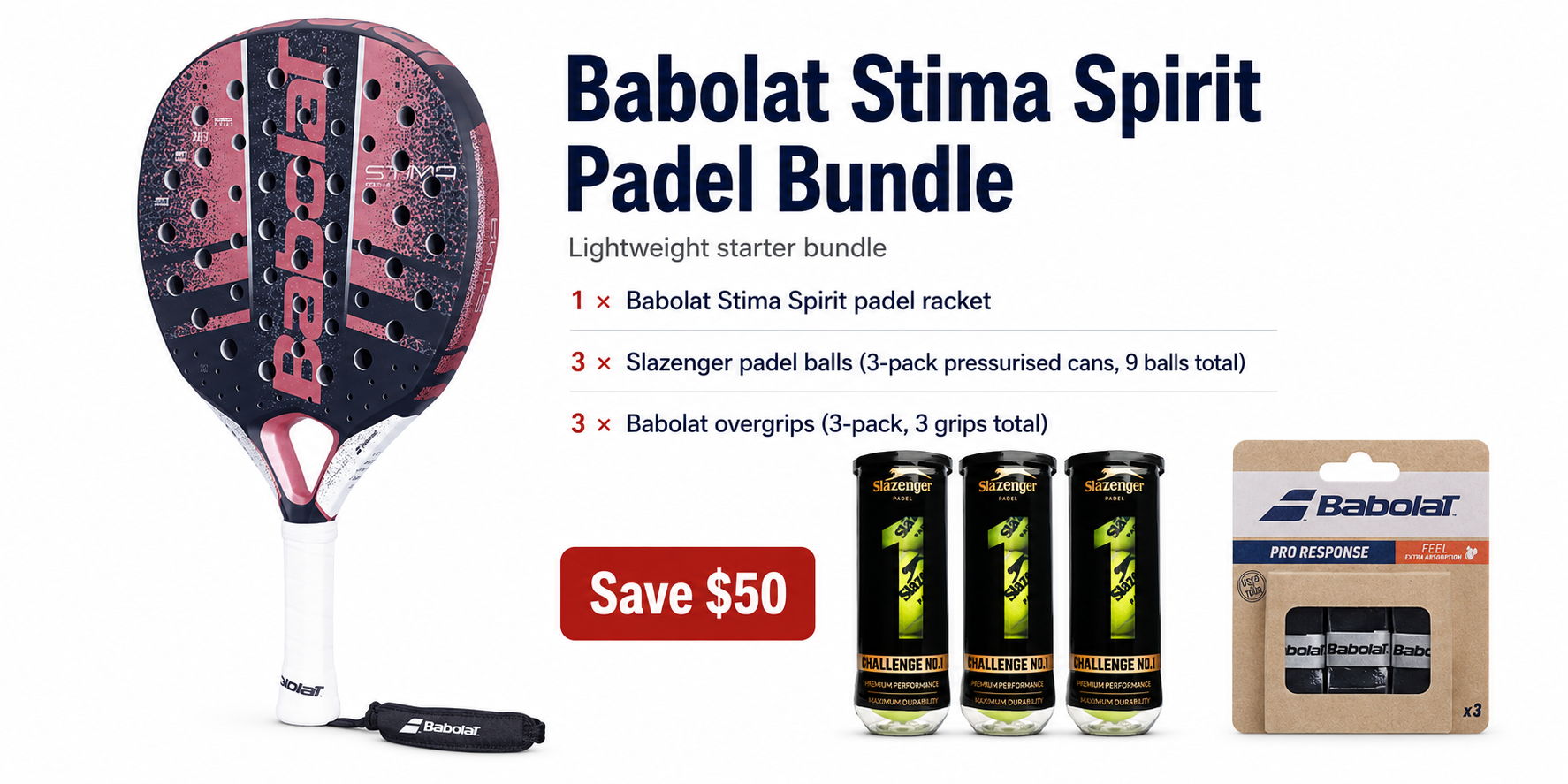 Babolat Stima Spirit Padel Bundle