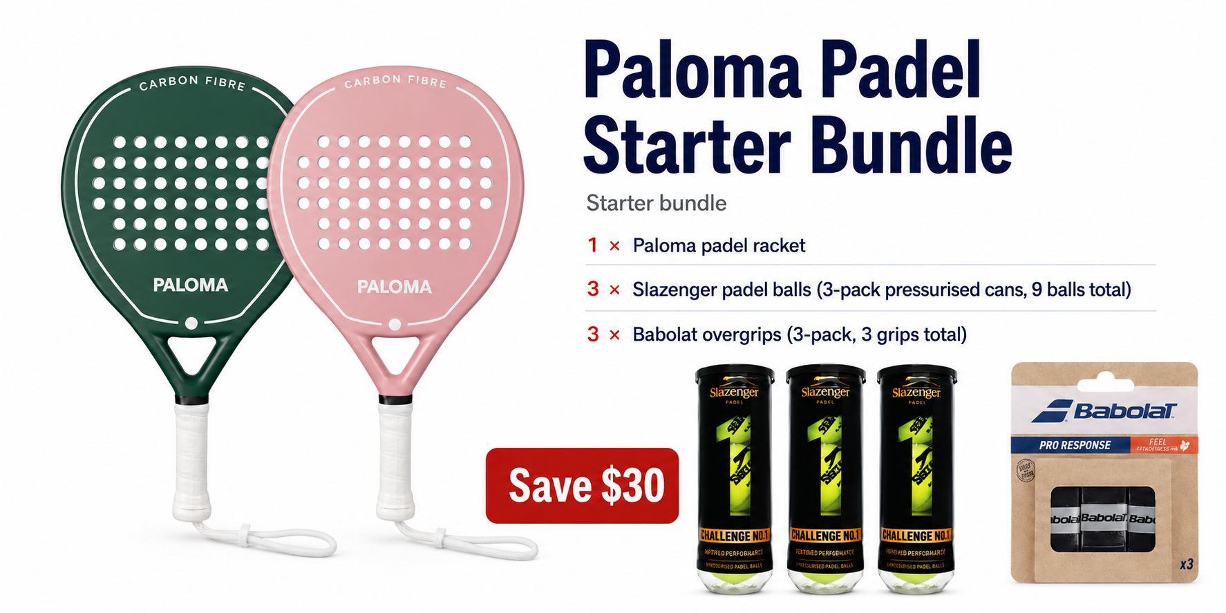 Paloma Padel Starter Bundle