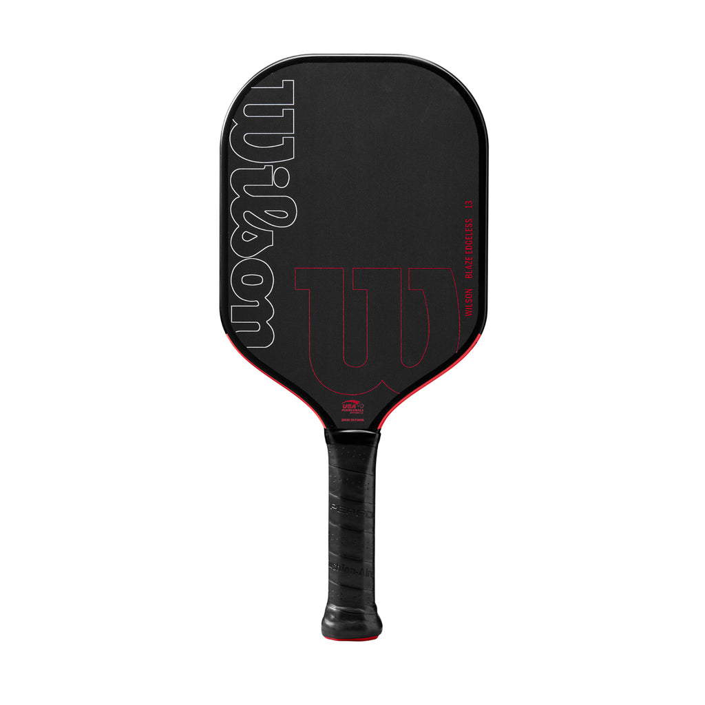 Wilson Blaze Edgeless 13 Pickleball Paddle in black and red