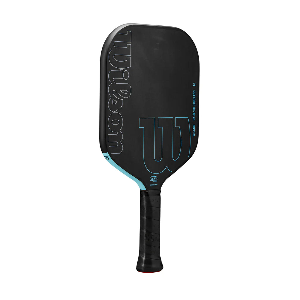 Wilson Cadence Edgeless 16 pickleball paddle — widebody control. 16mm core, raw carbon face. Spin and placement focused