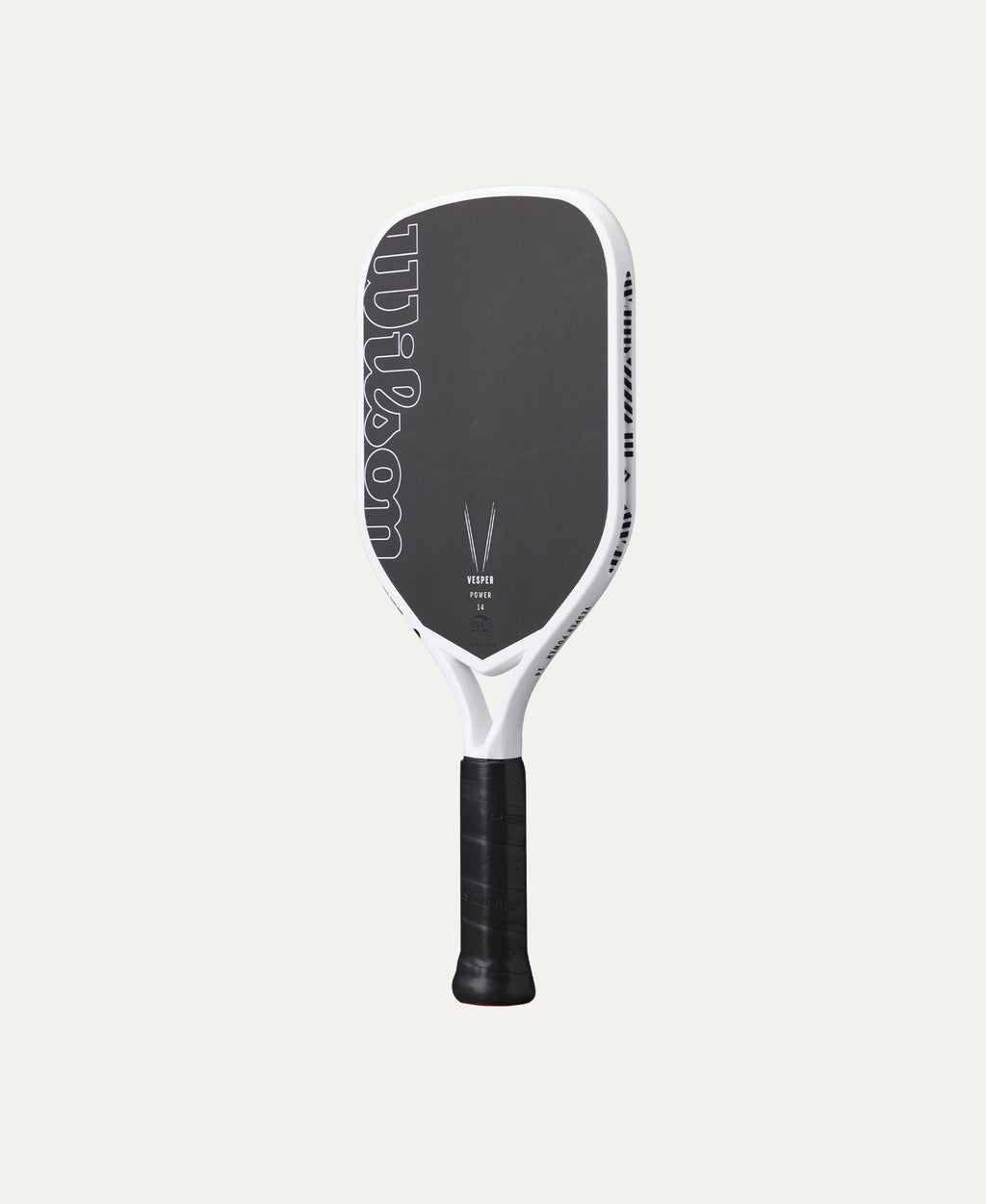 Wilson Vesper Power 14 pickleball paddle — flagship power. 14mm core, elongated shape, raw hybrid face. Advanced attackers