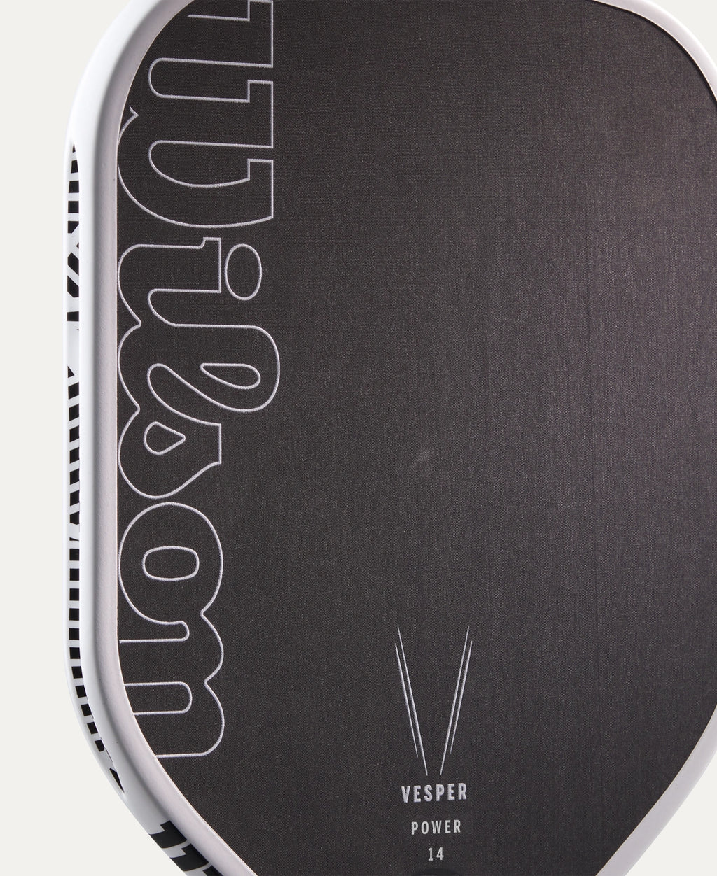 Wilson Vesper Power 14 pickleball paddle — flagship power. 14mm core, elongated shape, raw hybrid face. Advanced attackers