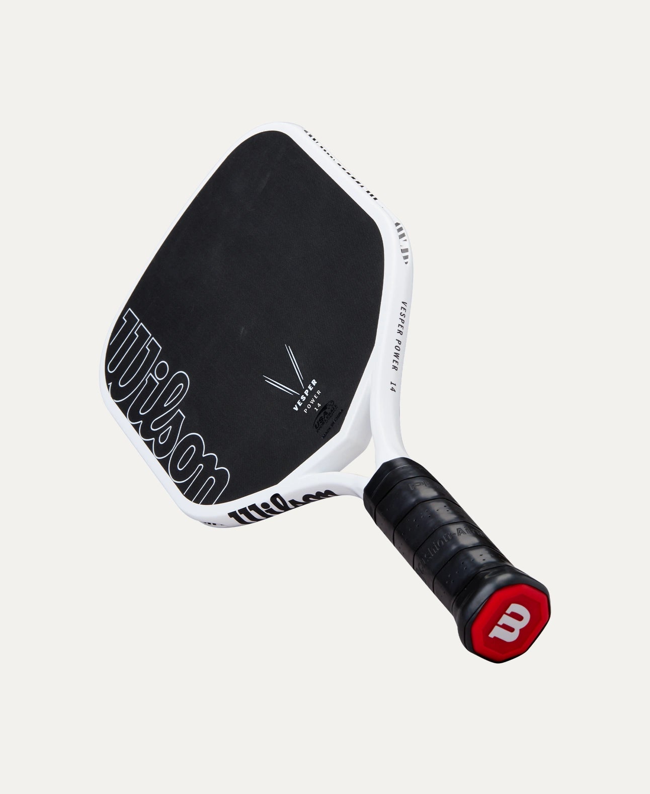 Wilson Vesper Power 14 pickleball paddle — flagship power. 14mm core, elongated shape, raw hybrid face. Advanced attackers