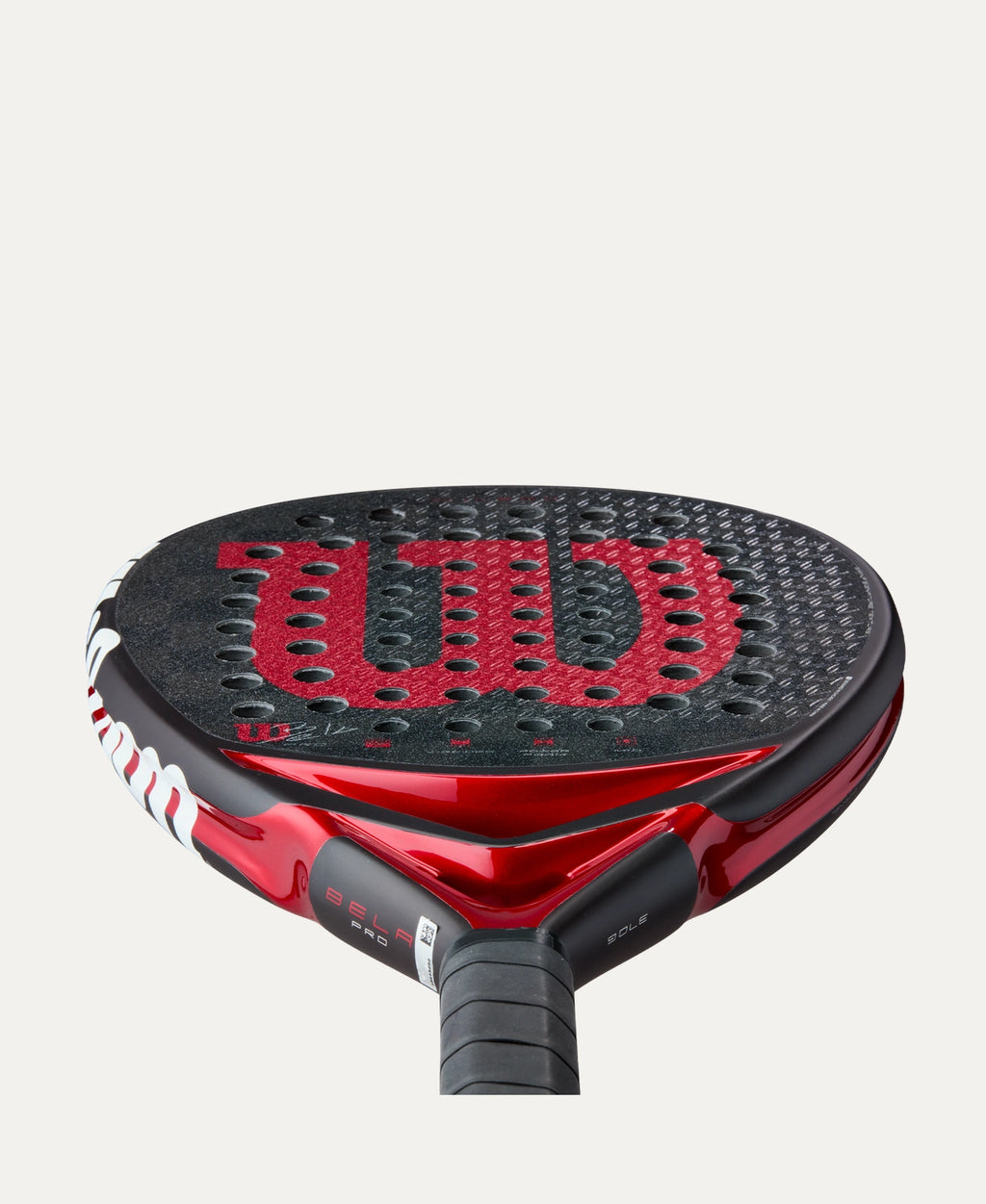 Wilson Bela Pro V3 padel racket — Pro Belasteguín. 24K carbon, Power Foam, teardrop shape. Advanced players
