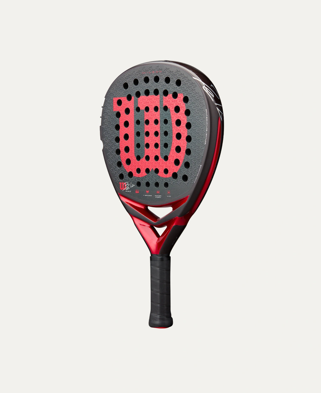 Wilson Bela Pro V3 padel racket — Pro Belasteguín. 24K carbon, Power Foam, teardrop shape. Advanced players