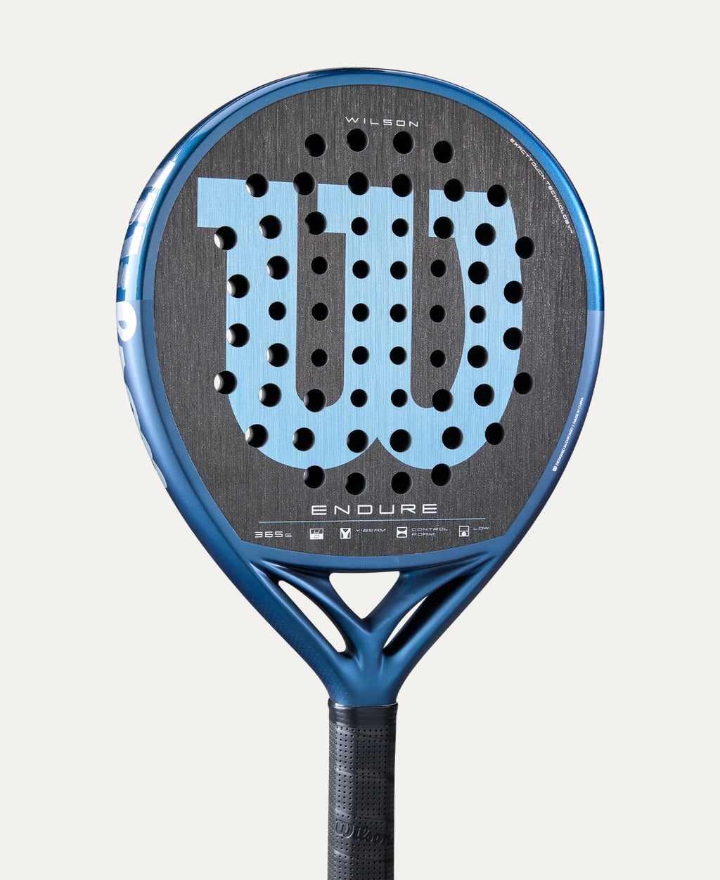 Wilson Endure V1 padel racket — round-shape control. UD carbon face, Control Foam core. Intermediate to advanced