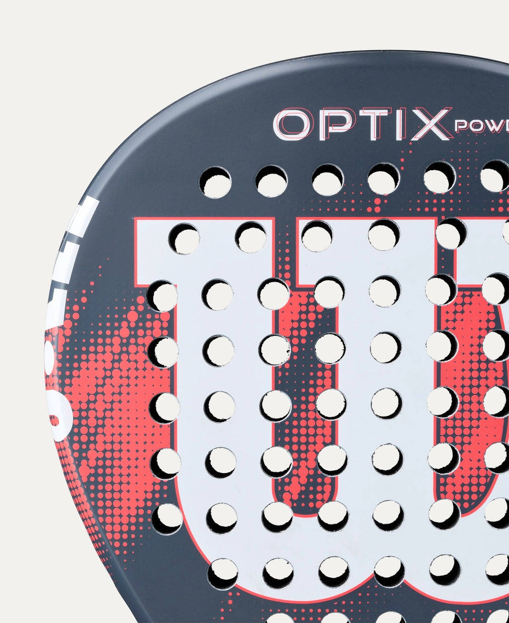 Wilson Optix V2 Power padel racket — easy-handling teardrop. Large sweet spot, fibreglass face, foam-EVA core. Beginner to intermediate