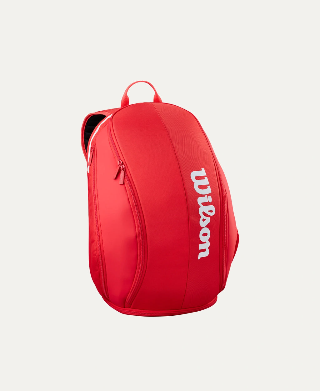 Wilson Super Tour Red padel backpack — compact padel backpack. Fits 2 rackets, Thermoguard pocket, ventilated shoe compartment, laptop sleeve