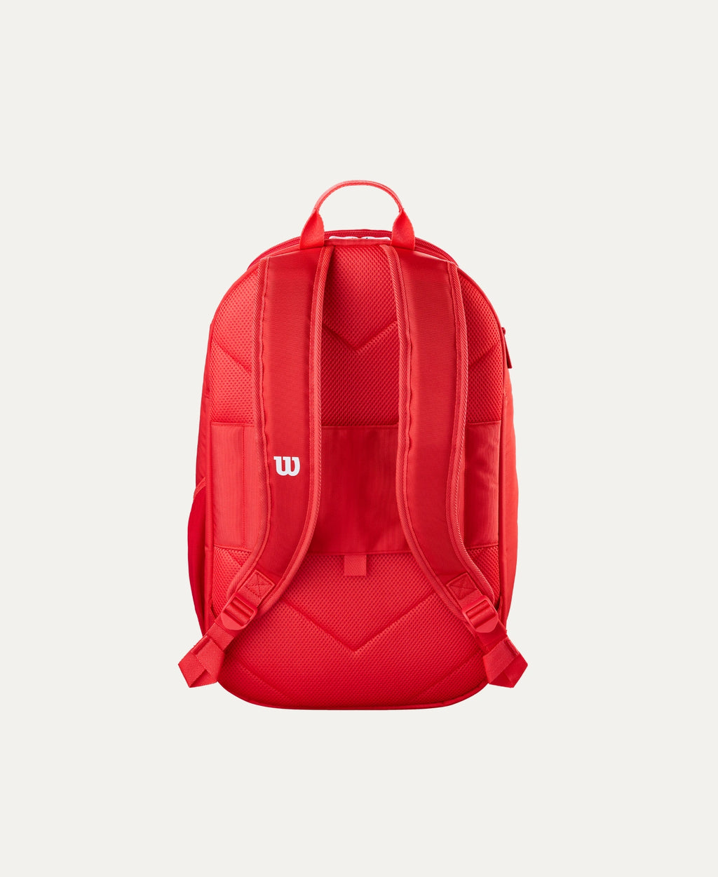 Wilson Super Tour Red padel backpack — compact padel backpack. Fits 2 rackets, Thermoguard pocket, ventilated shoe compartment, laptop sleeve