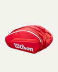 Wilson Super Tour Red padel bag — tour padel bag fits up to 6 rackets
