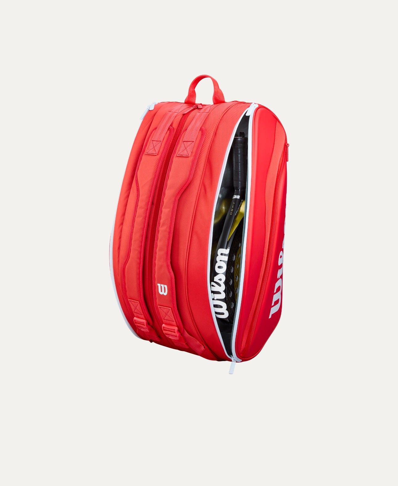 Wilson Super Tour Red padel bag — tour padel bag fits up to 6 rackets