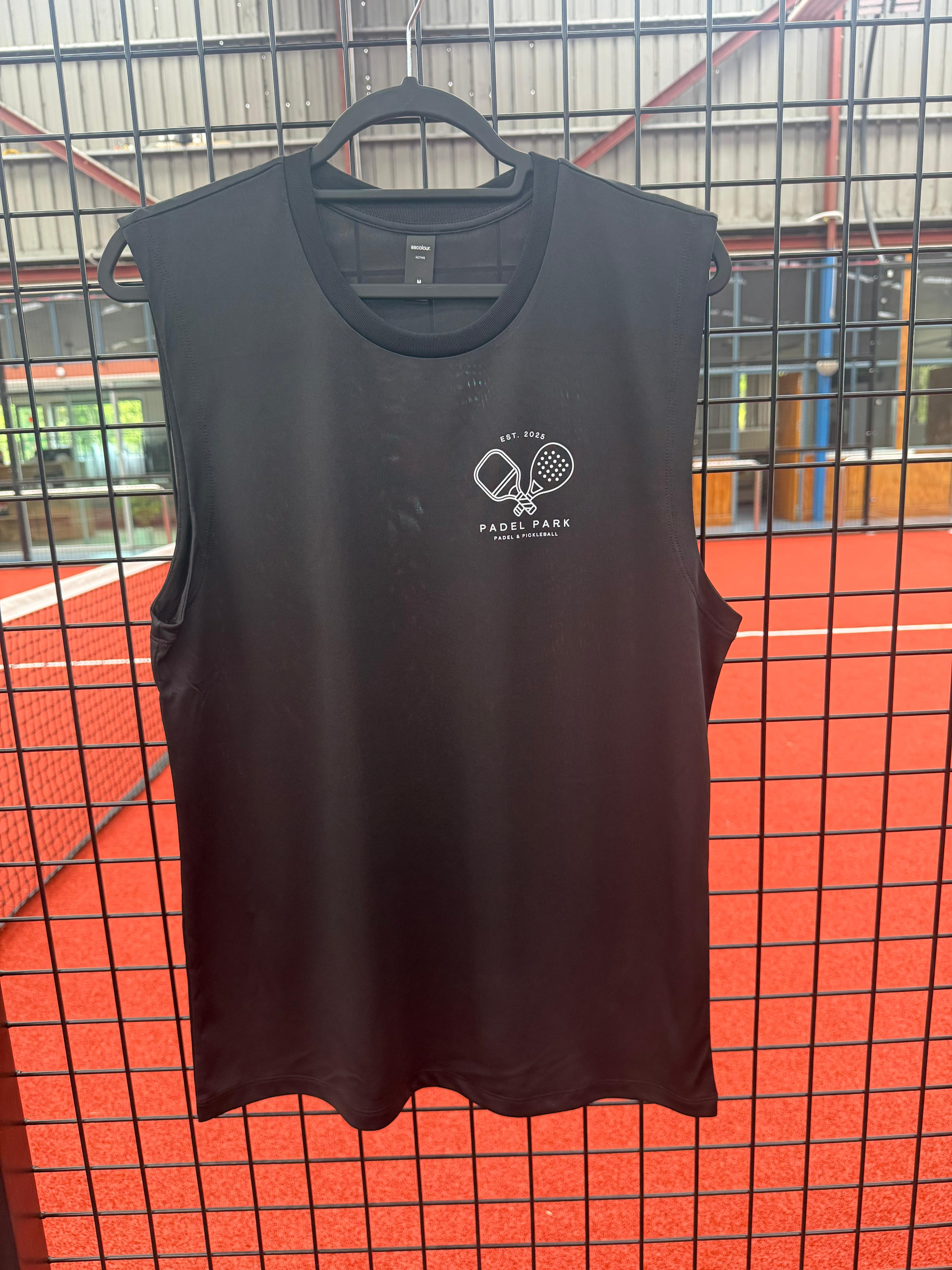 Padel Park Black Singlet – Men's and Women's Activewear