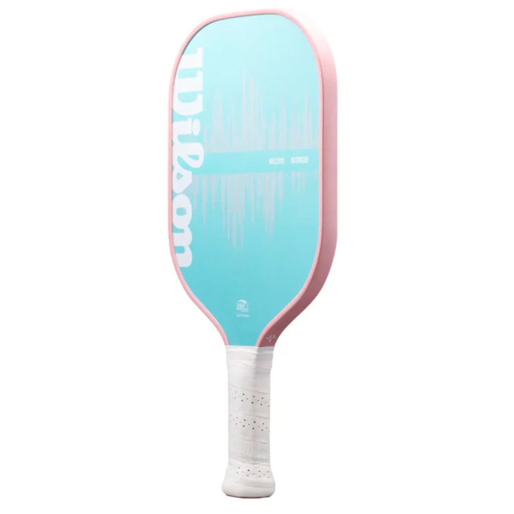 Wilson Intrigue pickleball paddle — beginner-friendly. Polypropylene honeycomb core, fibreglass face, forgiving sweet spot