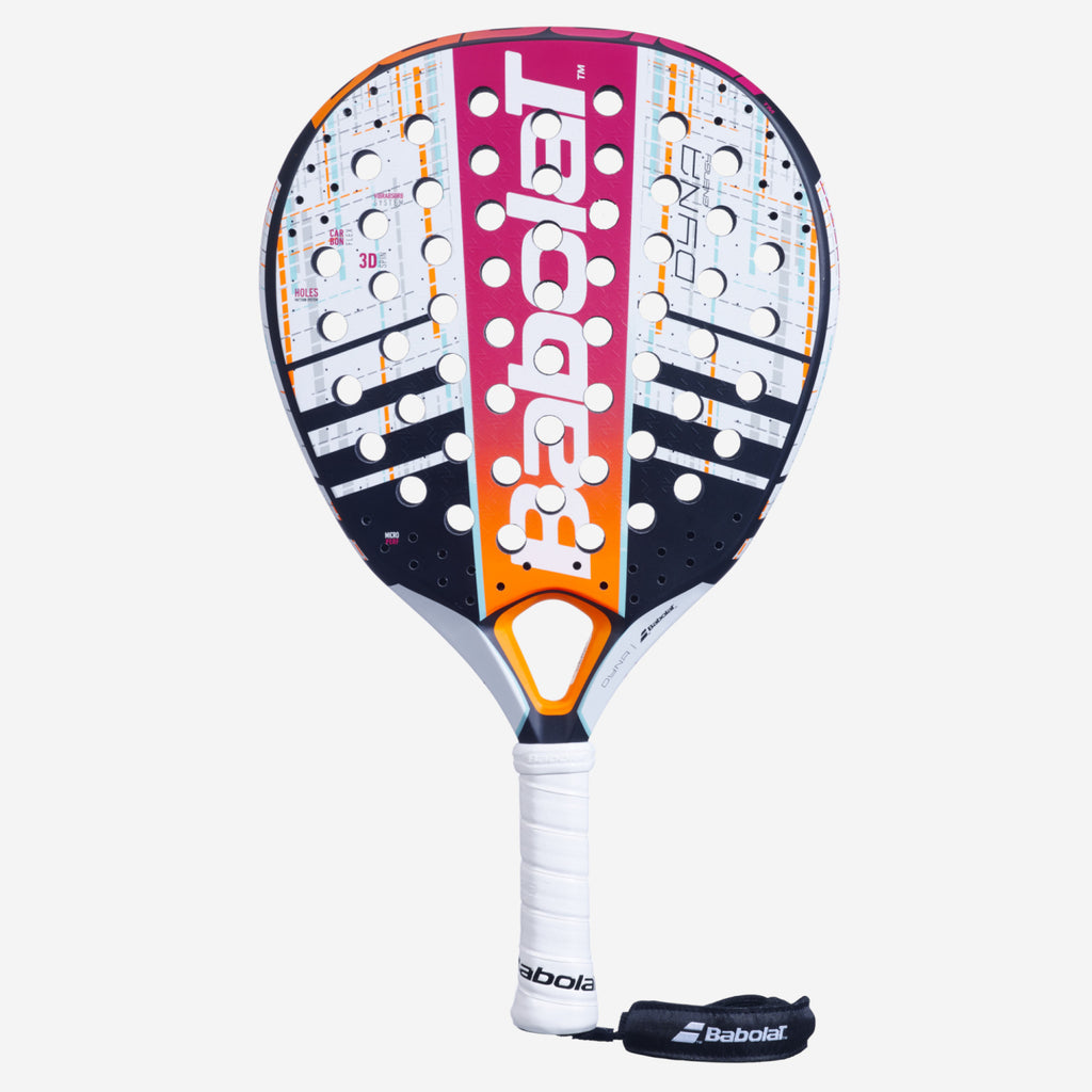 Babolat Dyna Energy padel racket — lightweight teardrop. 330g, MicroPerf face, easy power. Beginner to intermediate