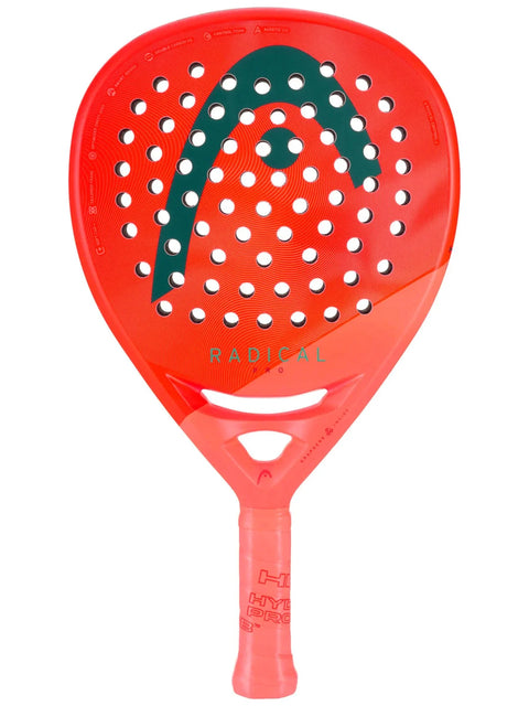HEAD Radical Pro padel racket — heaviest HEAD Radical. Double carbon, Control Foam, low balance. Advanced control