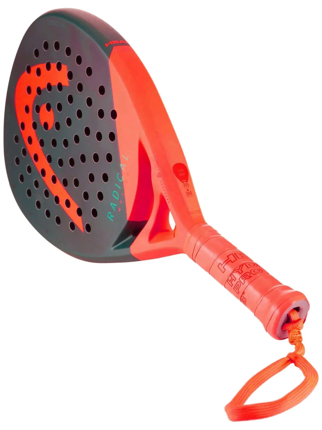 HEAD Radical Motion padel racket — lightweight control. Double carbon, 355g, manoeuvrable. Intermediate to advanced