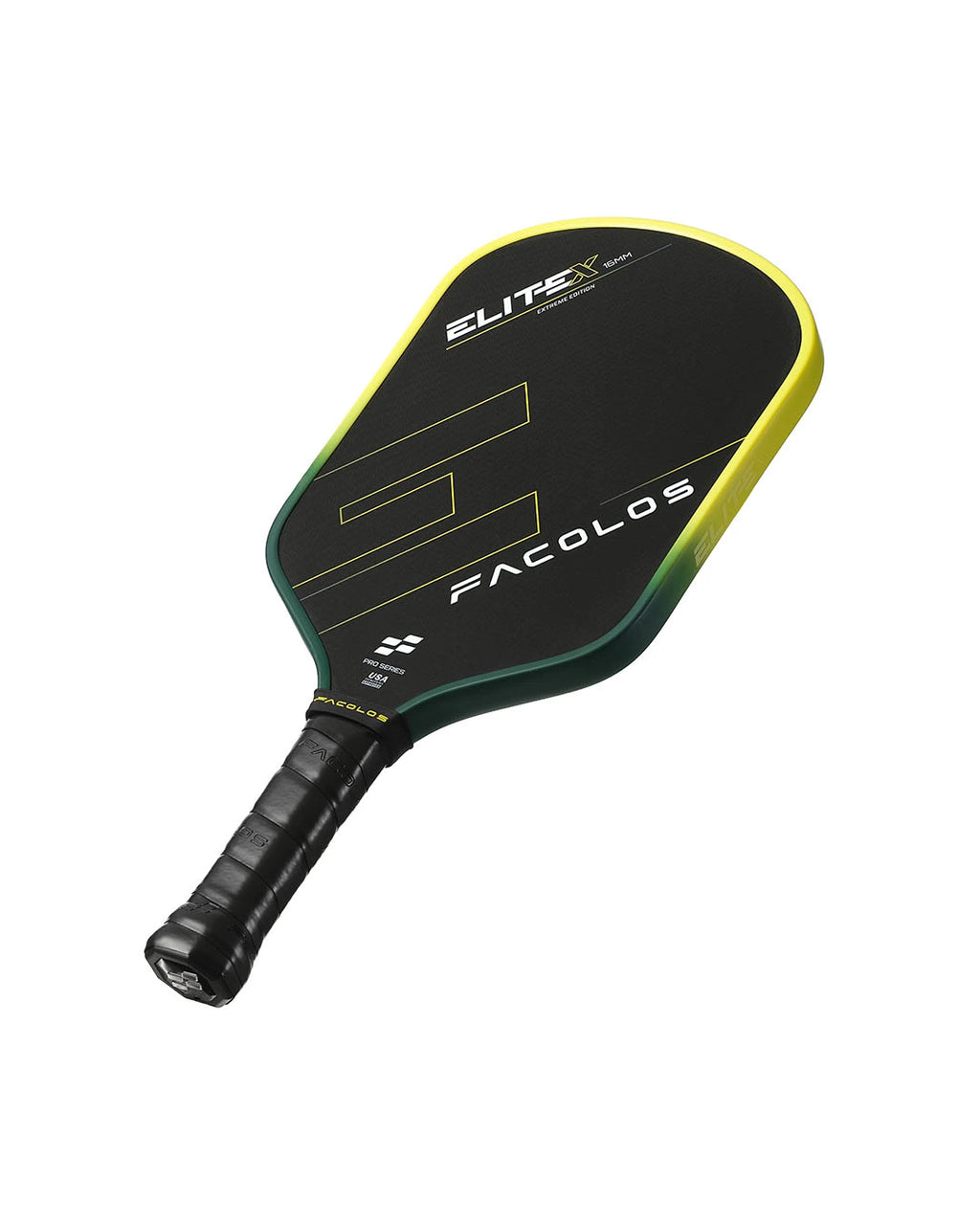 Facolos Elite X pickleball paddle Neon face detail