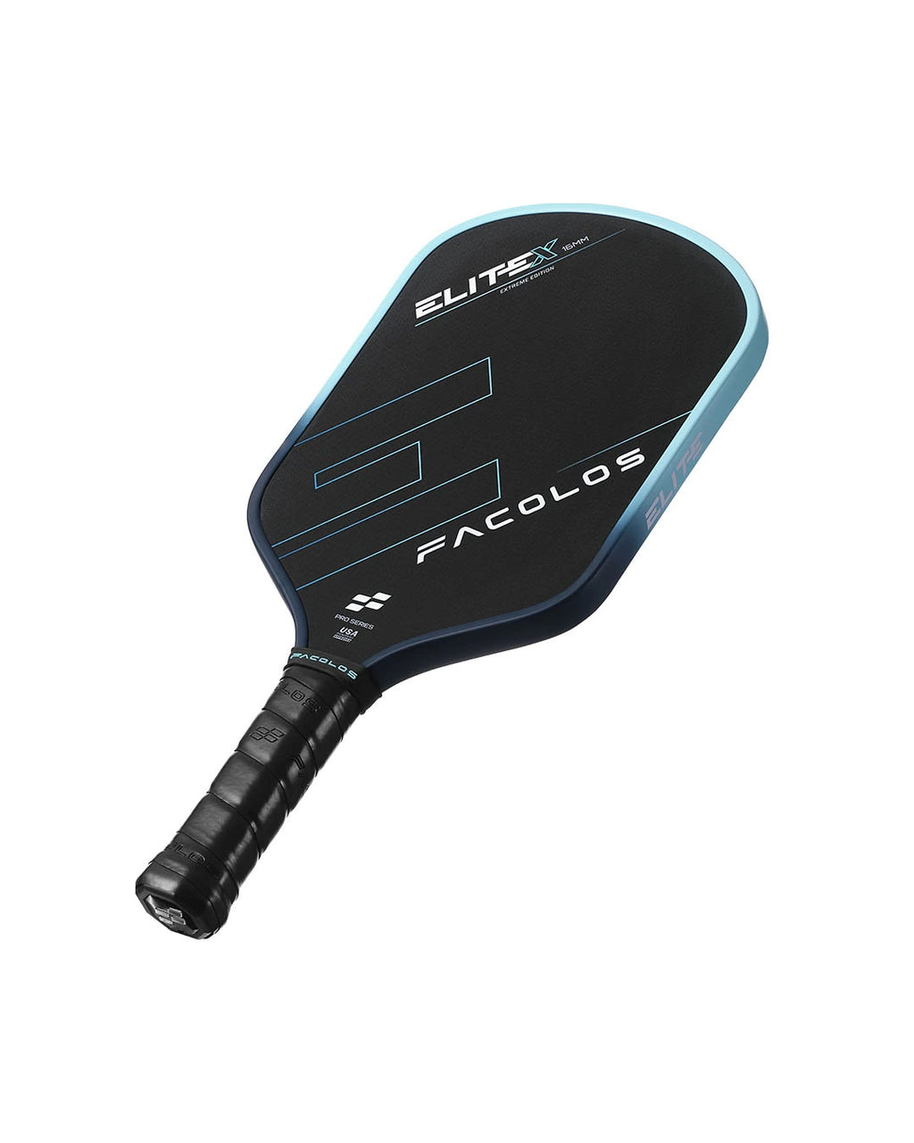 Facolos Elite X pickleball paddle Blue face detail